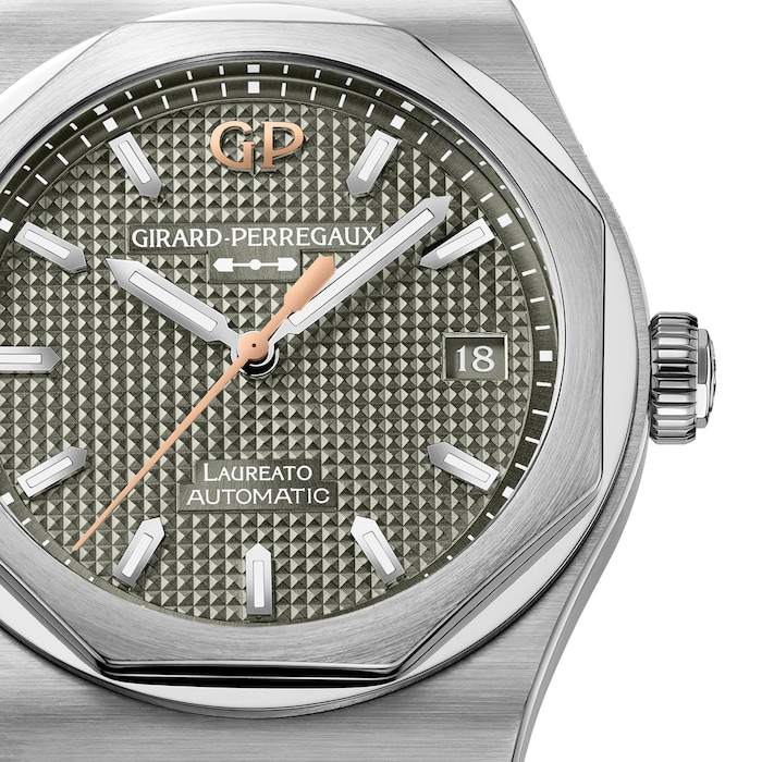 Girard Perregaux Laureato 38mm Sage Green Unisex Watch