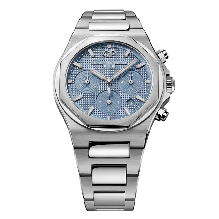 Girard Perregaux Laureato Chronograph Ice Blue Limited Edition 42mm Mens Watch