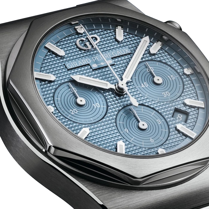 Girard Perregaux Laureato Chronograph Ice Blue Limited Edition 42mm Mens Watch