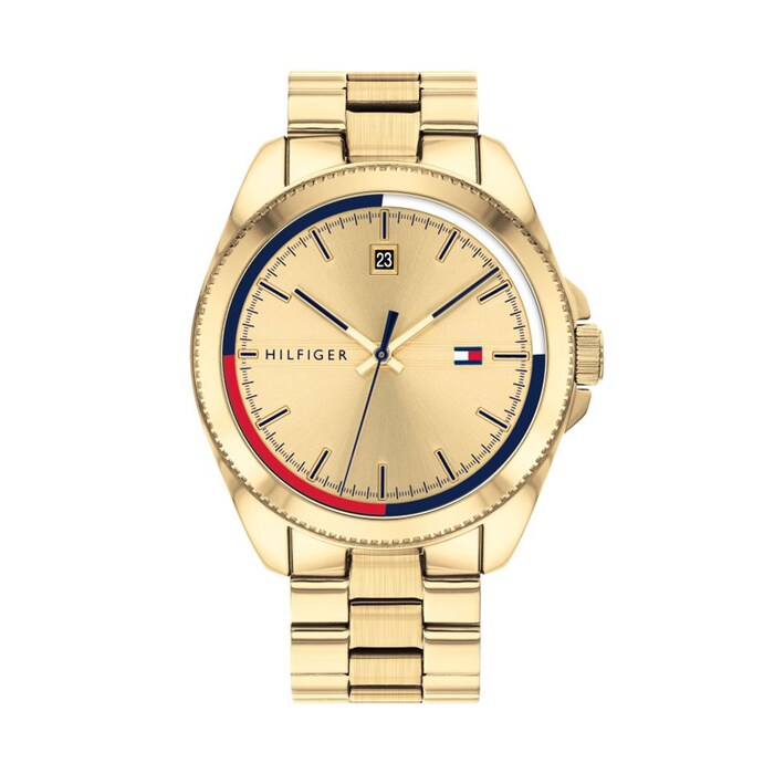 Tommy Hilfiger 44mm Mens Watch Gold