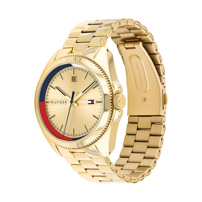 Tommy Hilfiger 44mm Mens Watch Gold