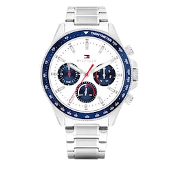 17280258 - Clark Stainless Steel White Dial Mens Watch