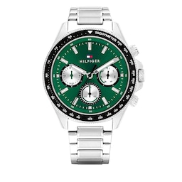 17280259 - Clark Stainless Steel Green Dial Mens Watch