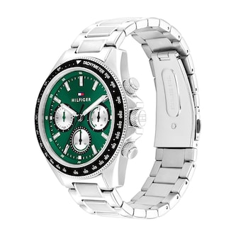 Tommy Hilfiger Clark Stainless Steel Green Dial Mens Watch