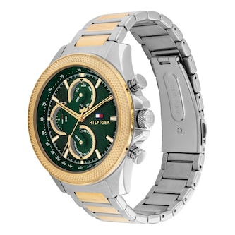 Tommy Hilfiger Clark Bicolour Green Dial Mens Watch