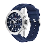 Tommy Hilfiger Lars Rubber Strap Blue Dial Mens Watch