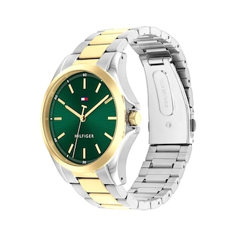 Tommy Hilfiger Bruce Bicolour Green Dial Mens Watch