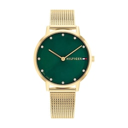 17280283 - Pippa Yellow Gold PVD Green Dial Ladies Watch