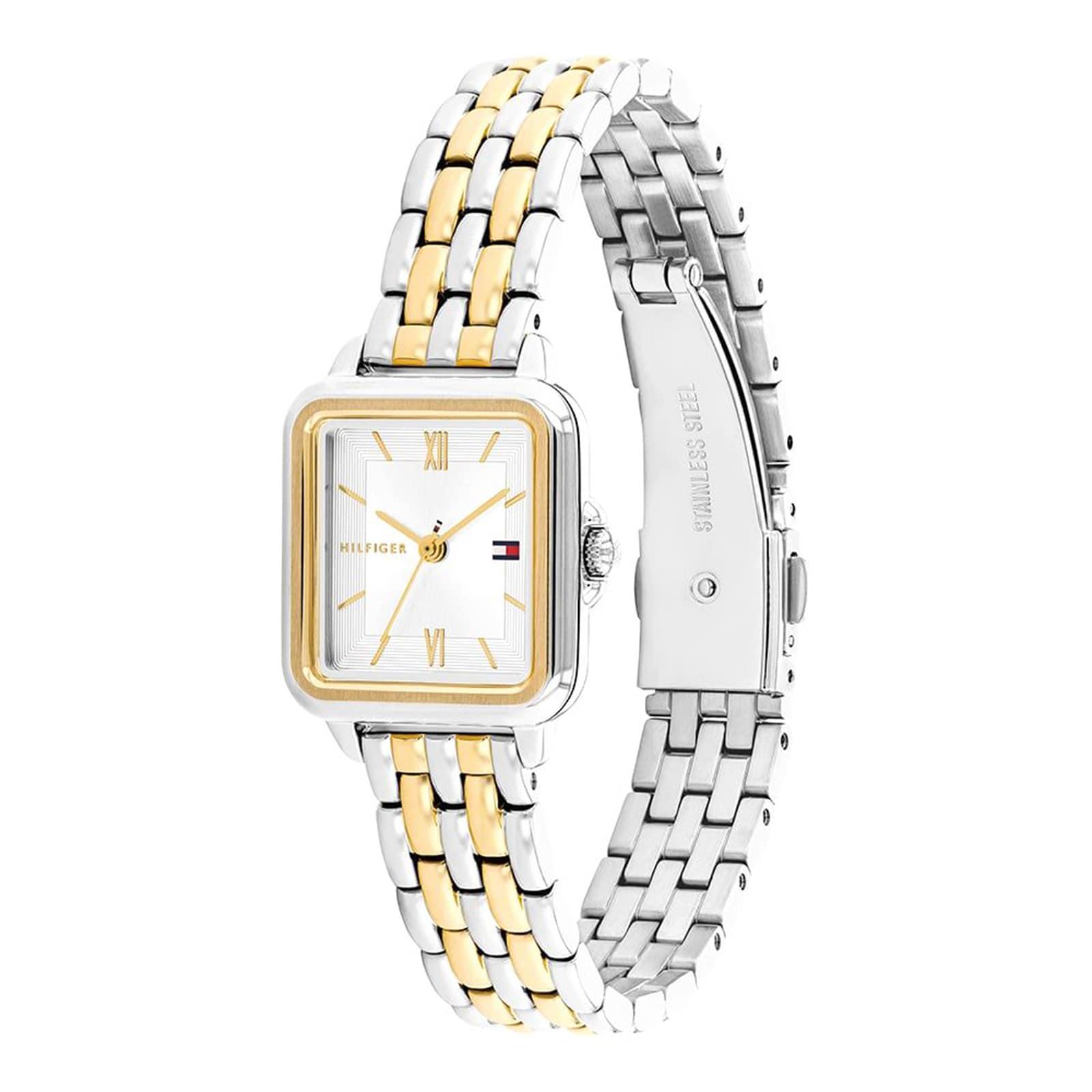 Tommy Hilfiger Bicolour Silver Dial Ladies Watch Tommy Hilfiger Bicolour Silver Dial Ladies Watch