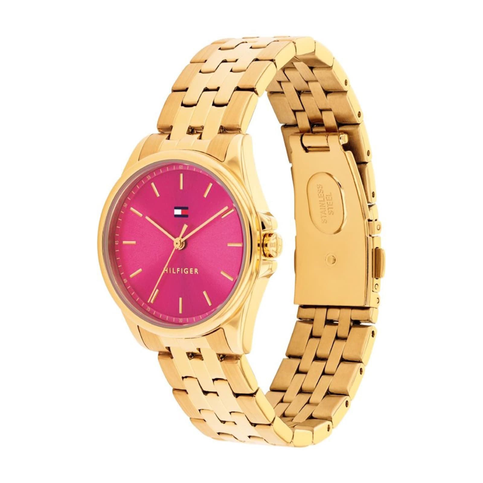 Tommy Hilfiger Jade Stainless Steel Pink Dial Ladies Watch