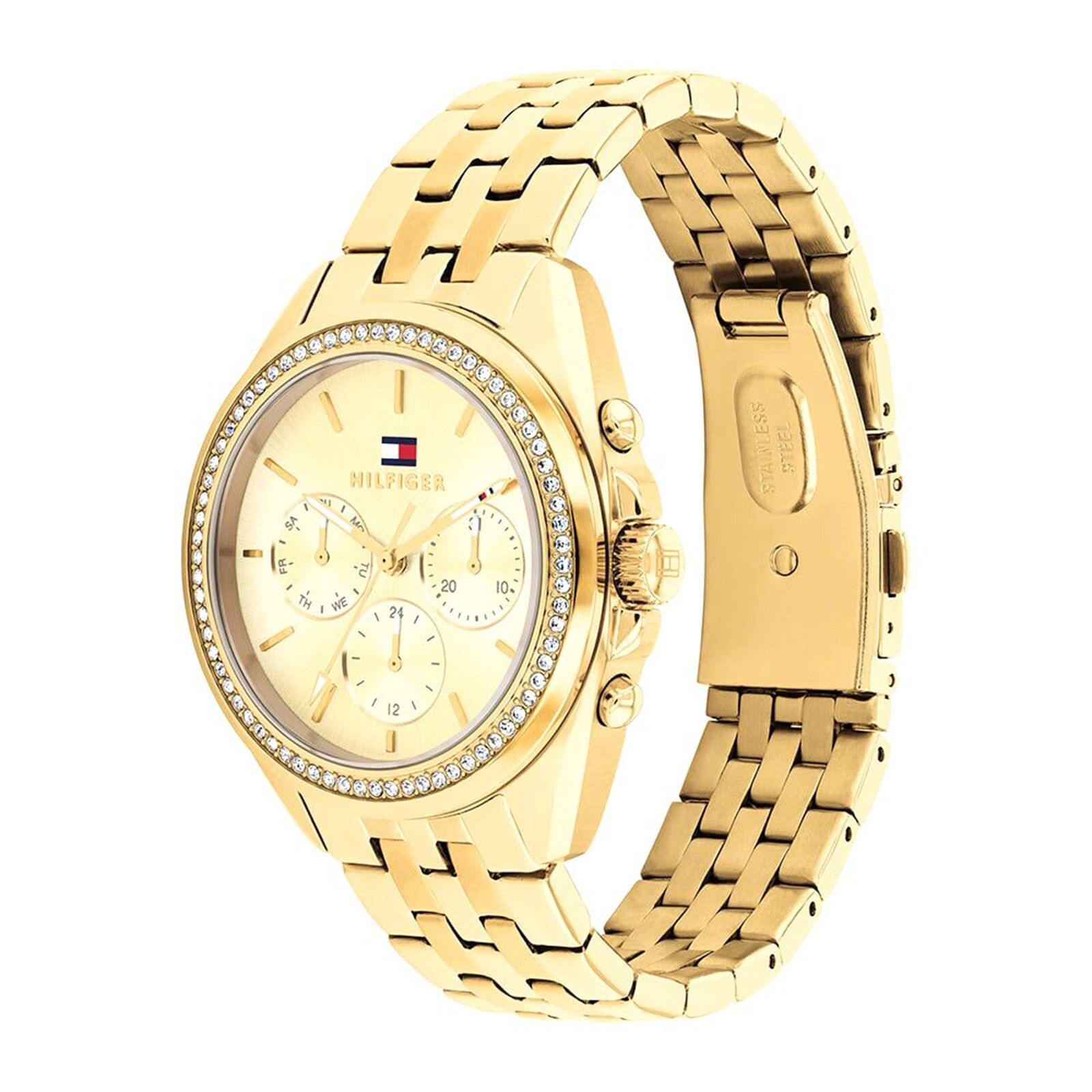 Tommy Hilfiger Mellie Stainless Steel Gold Dial Ladies Watch