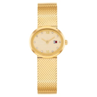 Tommy Hilfiger Moira Stainless Steel Gold Dial Ladies Watch