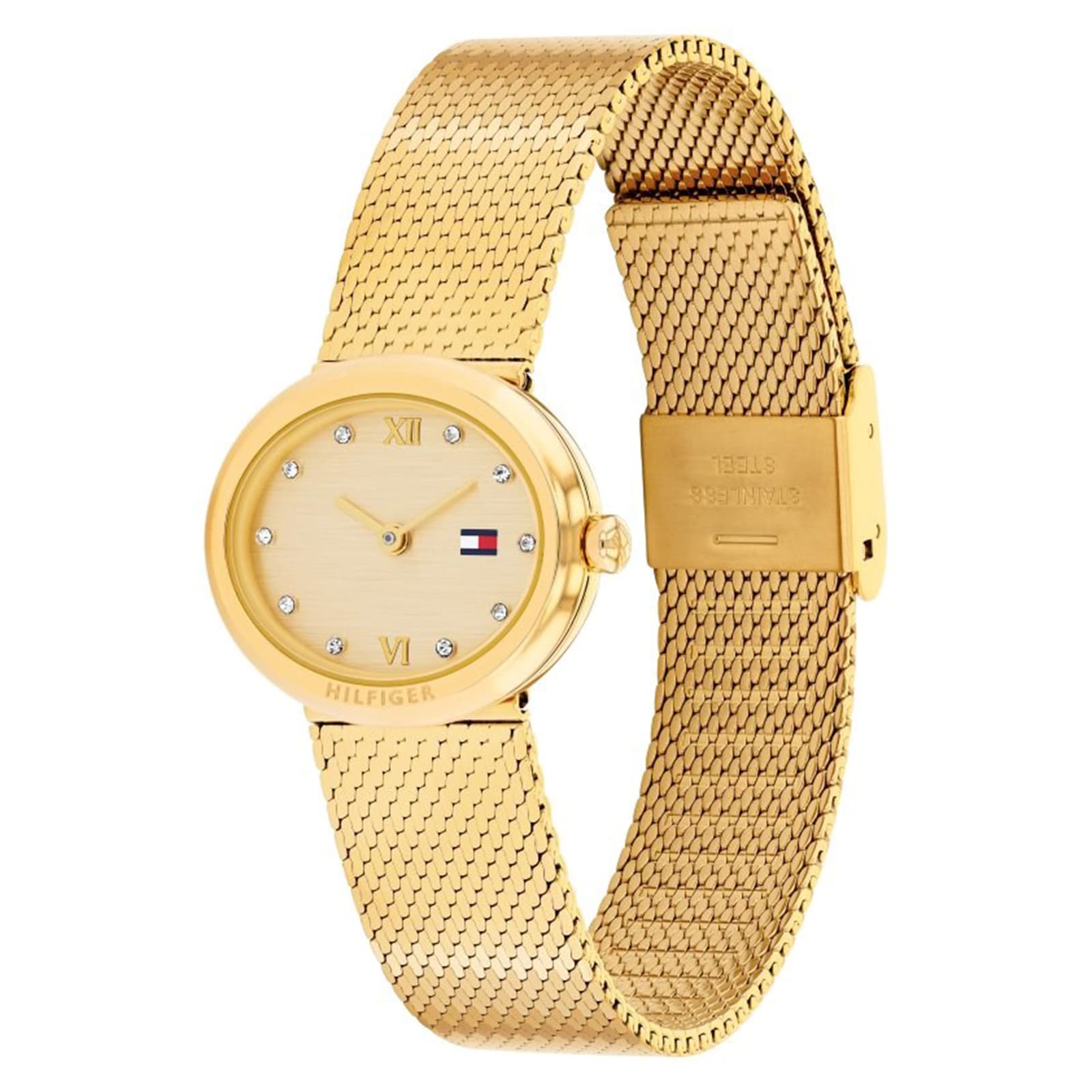 Tommy Hilfiger Moira Stainless Steel Gold Dial Ladies Watch