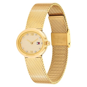 Tommy Hilfiger Moira Stainless Steel Gold Dial Ladies Watch