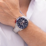 Tommy Hilfiger Bank Stainless Steel Blue Dial 44mm Mens Watch - Interchangeable Strap