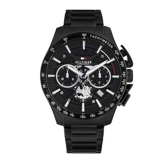Tommy Hilfiger Bank Black Dial 44mm Mens Watch - Interchangeable Strap