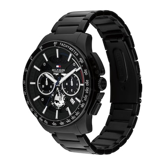 Tommy Hilfiger Bank Black Dial 44mm Mens Watch - Interchangeable Strap