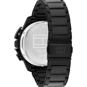 Tommy Hilfiger Bank Black Dial 44mm Mens Watch - Interchangeable Strap