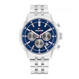 Tommy Hilfiger Blue Dial Bracelet Chronograph 43mm Mens Watch