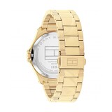 Tommy Hilfiger Bruce Black Dial Gold Plated Bracelet 43mm Mens Watch