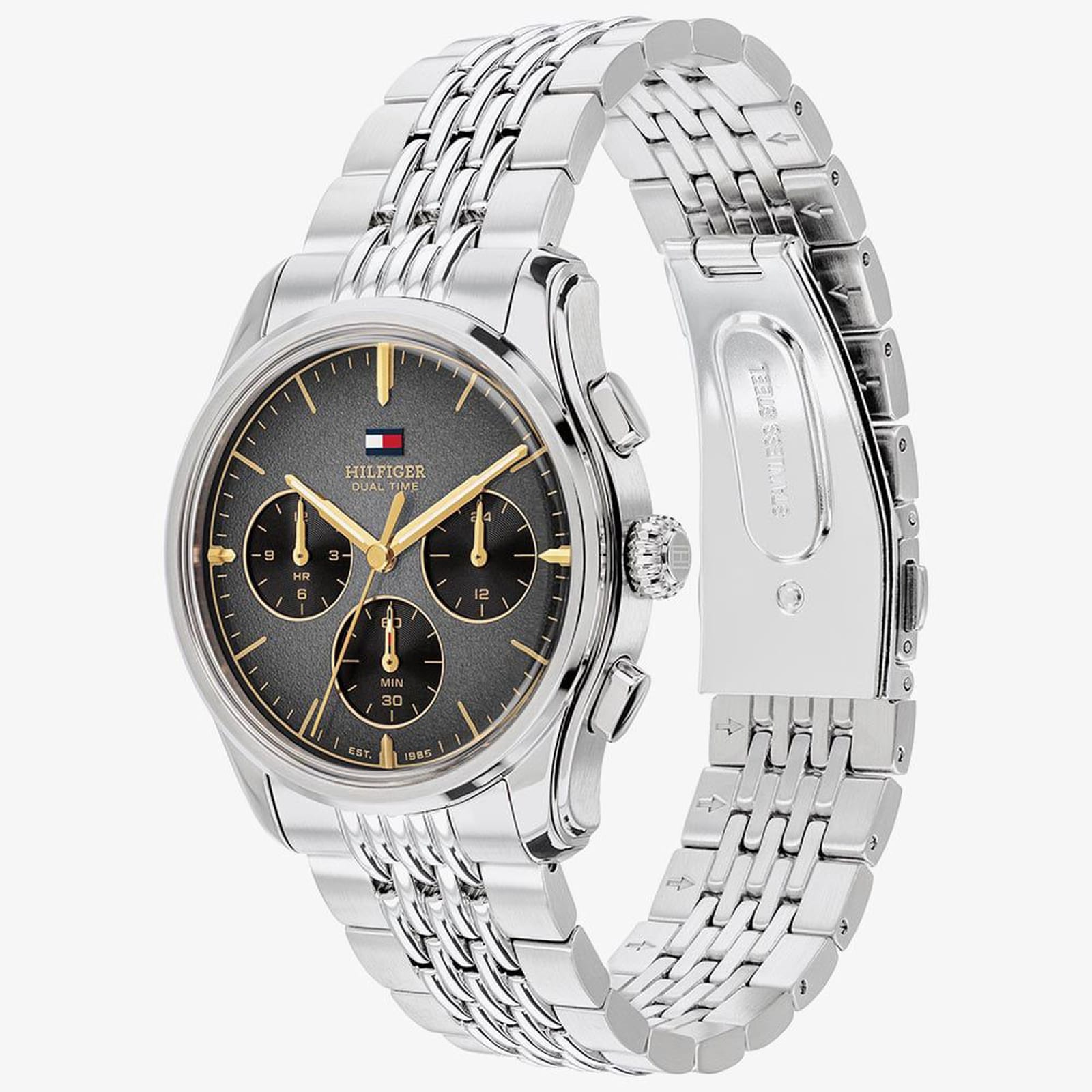 Tommy Hilfiger Chronograph 38mm Mens Watch Black Dial Tommy Hilfiger Chronograph 38mm Mens Watch Black Dial