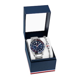 Tommy Hilfiger 42mm Mens Watch and Bracelet Gift Set Tommy Hilfiger 42mm Mens Watch and Bracelet Gift Set