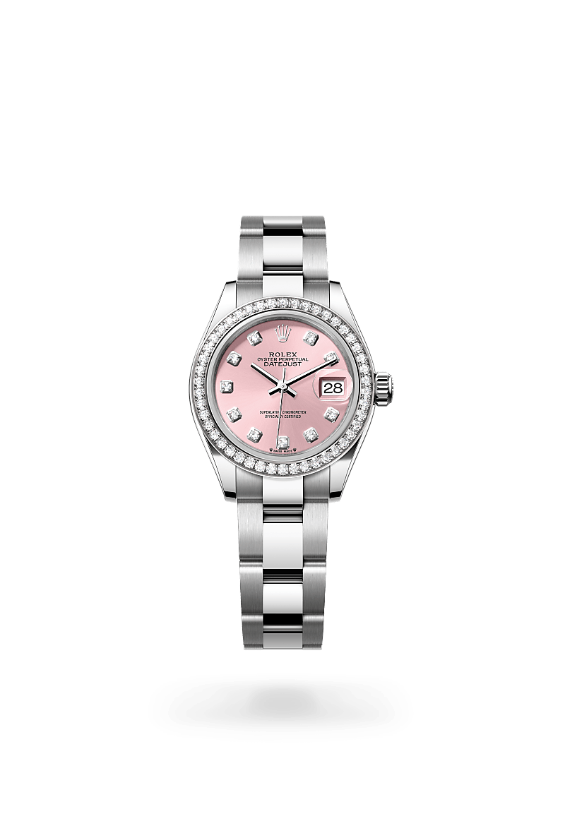 Rolex Lady Datejust in Oyster 28 mm Oystersteel white gold and diamonds M279384RBR 0004 Mayors