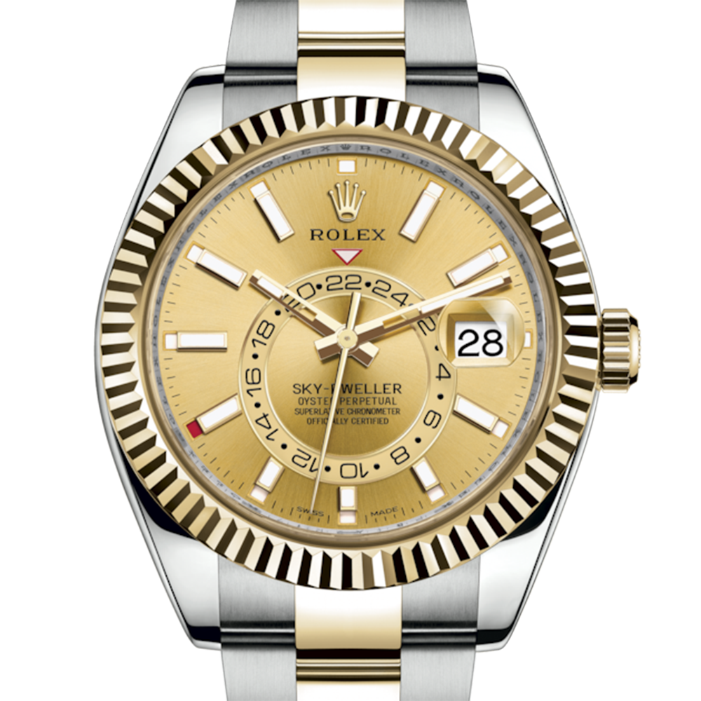 Rolex Sky Dweller Watches, Yellow, White & Rose Gold & Oystersteel for ...