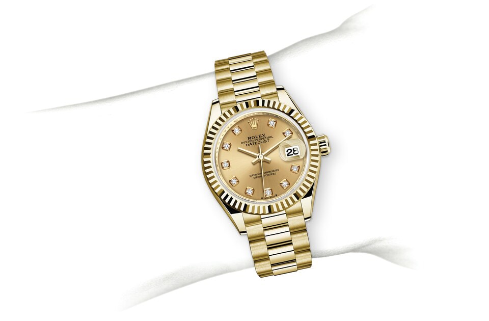 Lady datejust 28 discount gold