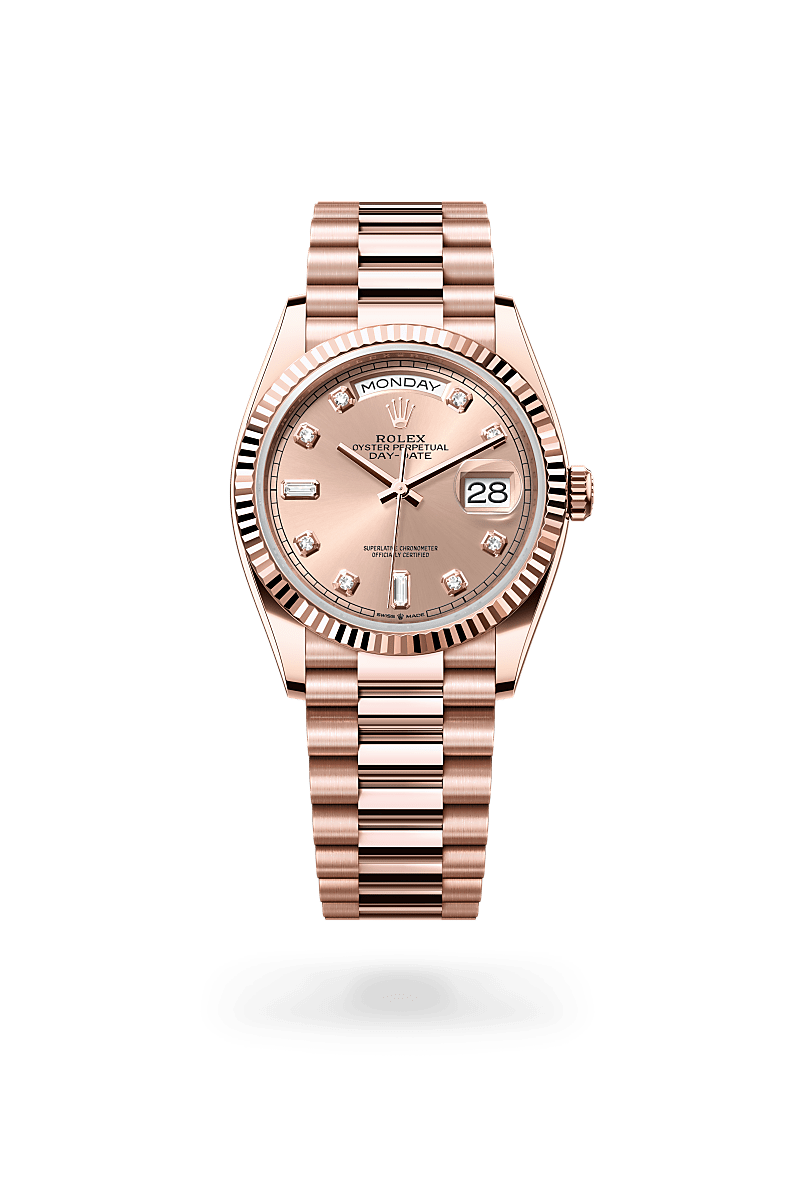 Rolex Day Date 36 in Oyster 36 mm Everose gold M128235 0009 Betteridge