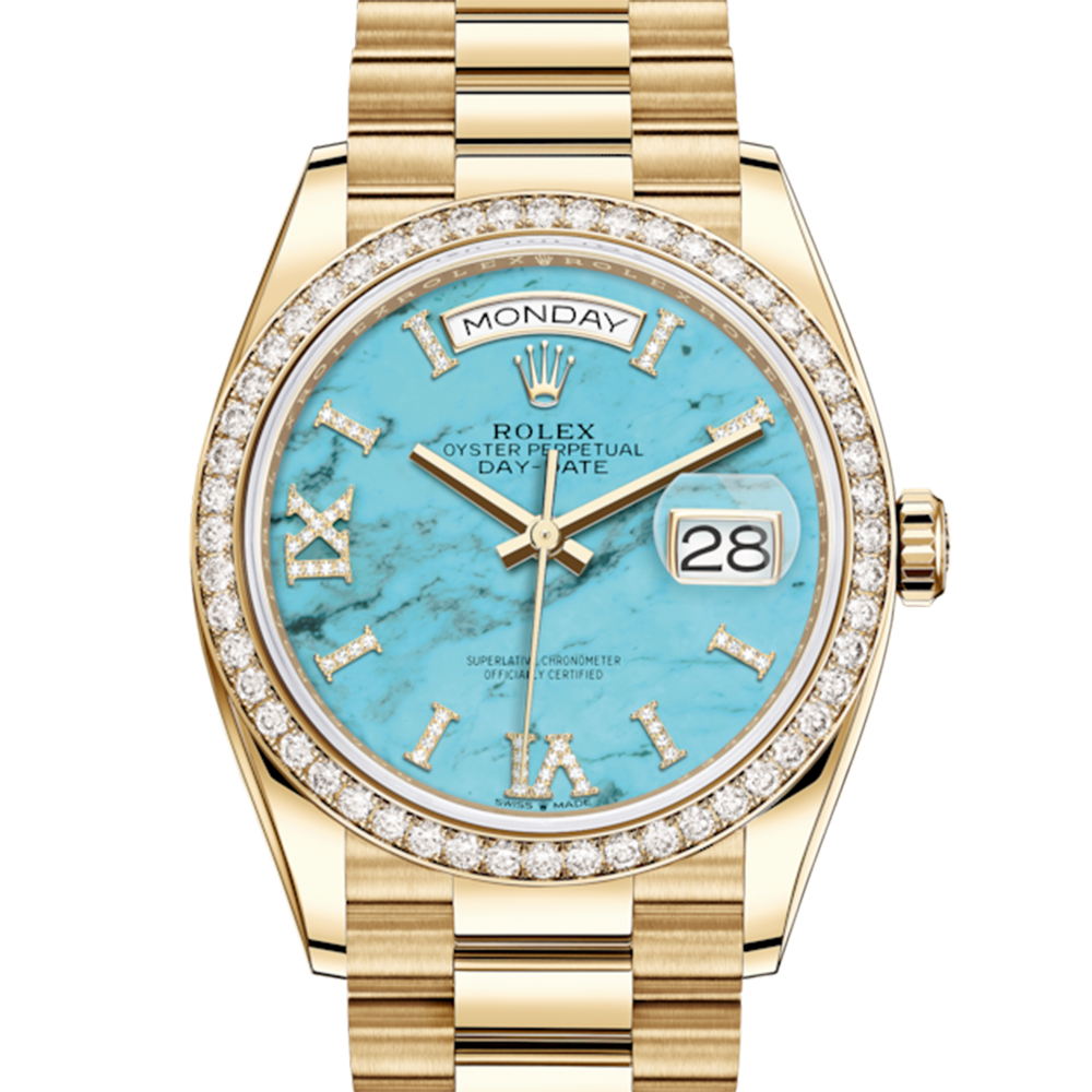 rolex day date 36mm blue dial