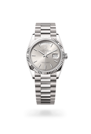 Rolex day date sales 36 stainless steel