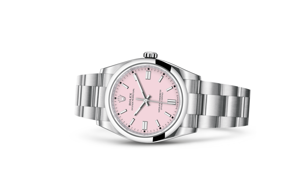 rolex oyster perpetual pink face