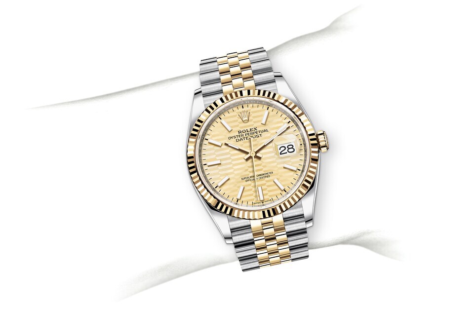 datejust 36 steel and yellow gold