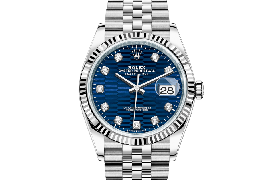 Rolex Datejust 36 in Oyster 36 mm Oystersteel and white gold