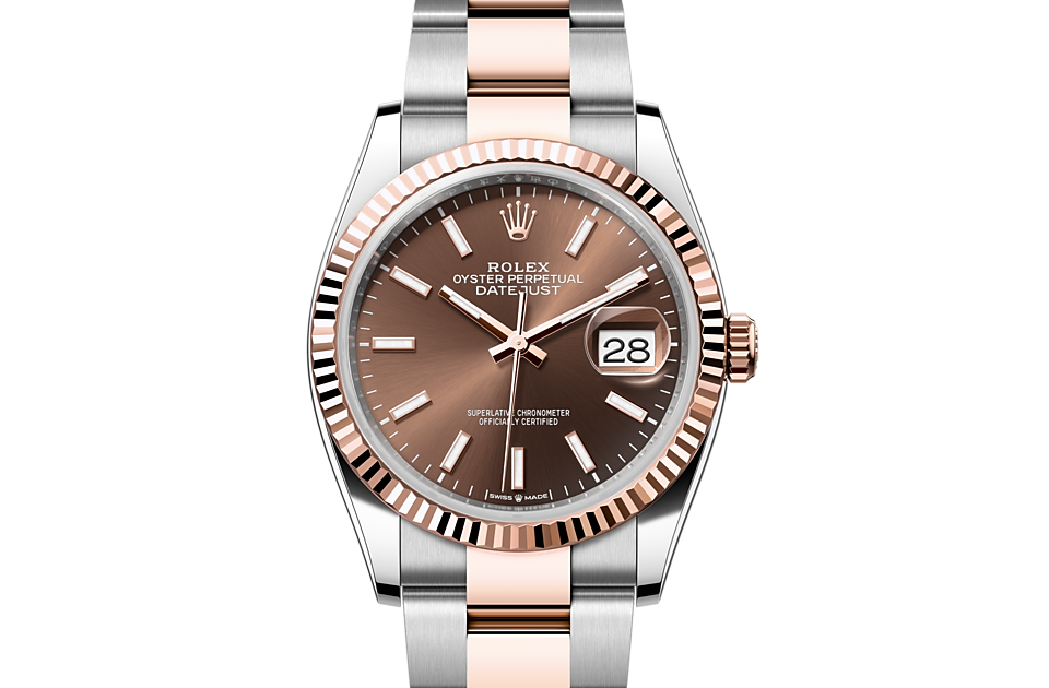 Rolex Datejust 36 in Oyster 36 mm Oystersteel and Everose gold