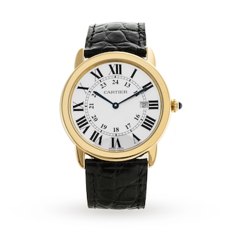 Cartier Ronde Solo De Cartier Watch 36mm, Quartz Movement, Yellow Gold, Steel, Leather Cartier Ronde Solo De Cartier Watch 36mm, Quartz Movement, Yellow Gold, Steel, Leather
