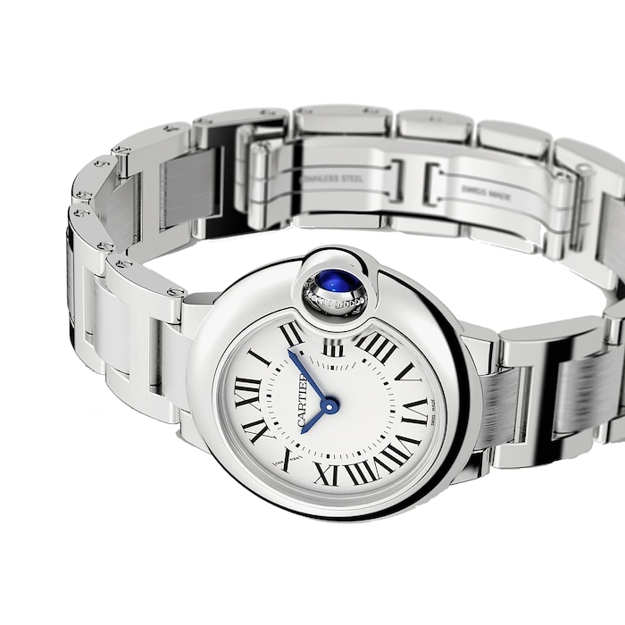 Cartier Ballon Bleu De Cartier Watch 28mm, Quartz Movement, Steel