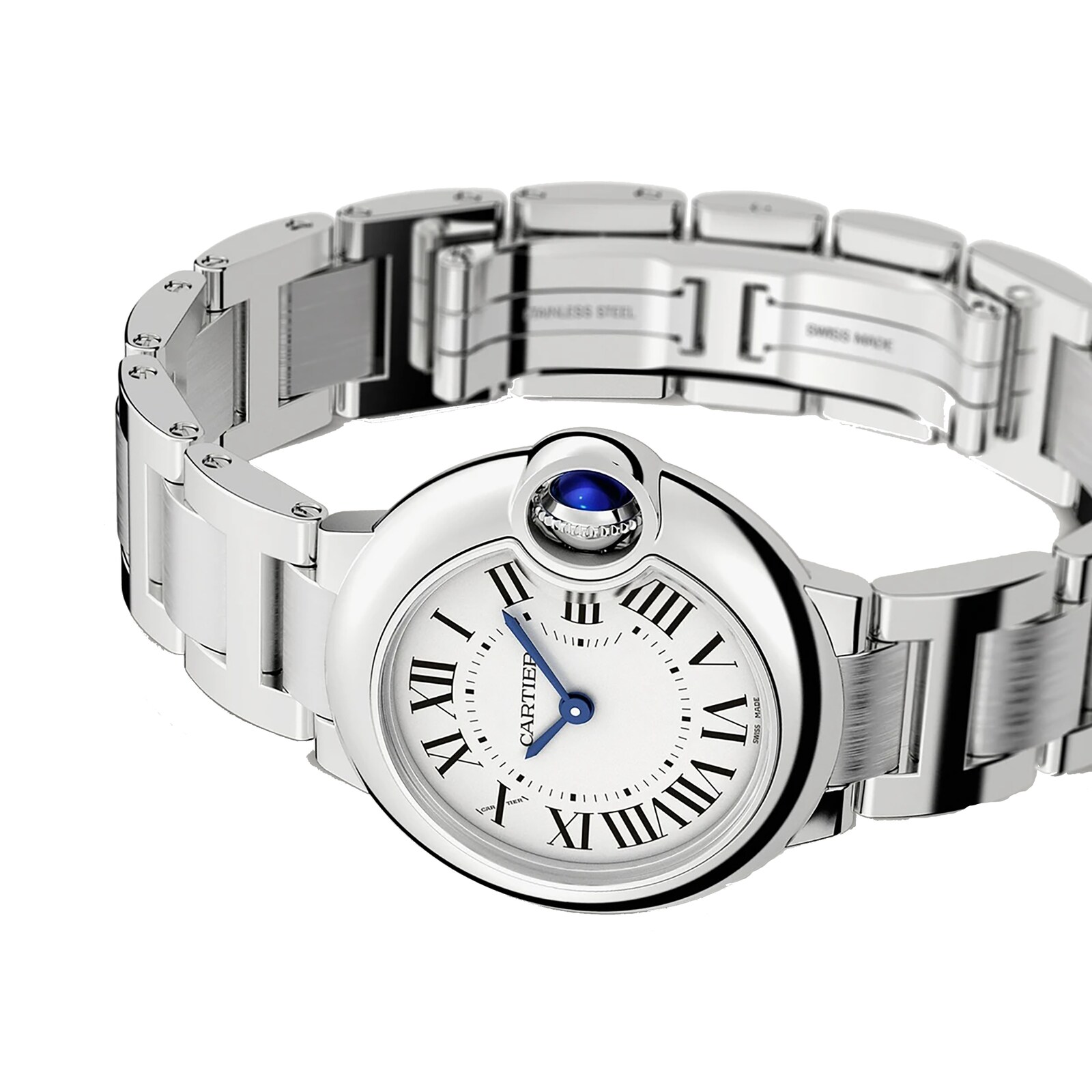 Cartier Ballon Bleu De Cartier Watch 28mm, Quartz Movement, Steel