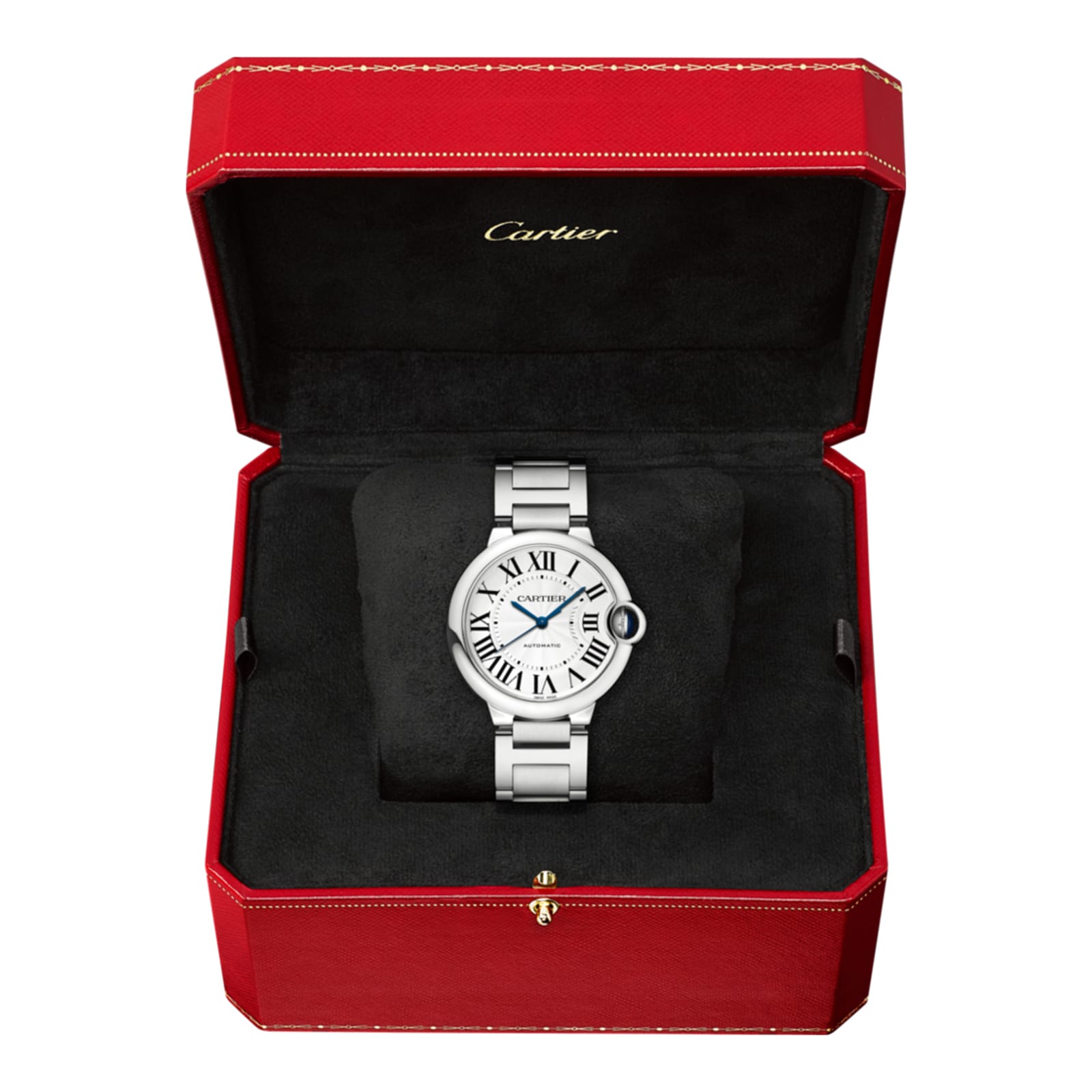 Cartier ballon bleu hot sale 36mm leather strap