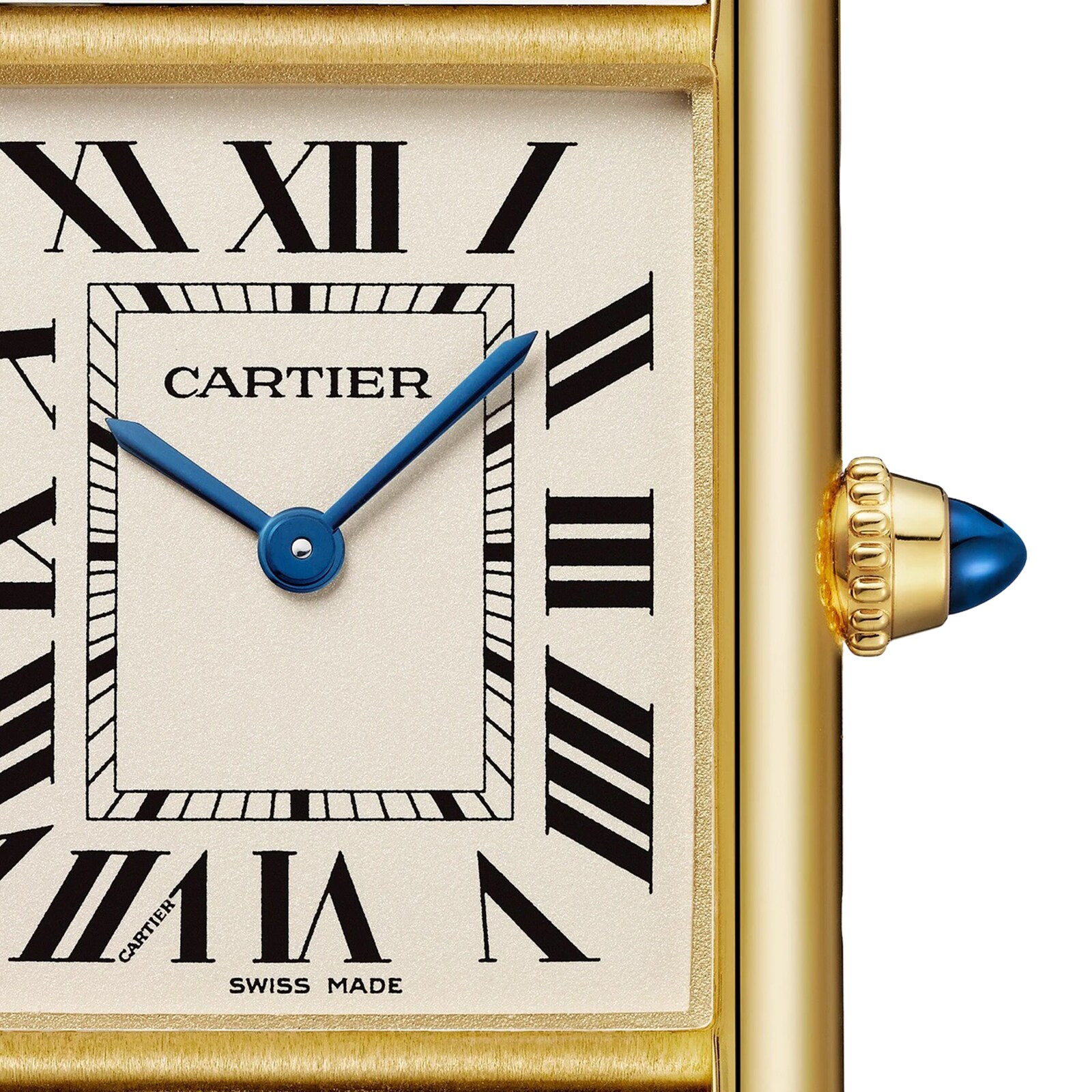Cartier Tank Louis Cartier Watch Large Model, Quartz Movement, Yellow Gold, Leather