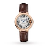 Cartier Ballon Bleu De Cartier Watch 33mm, Automatic Movement, Rose Gold, Leather