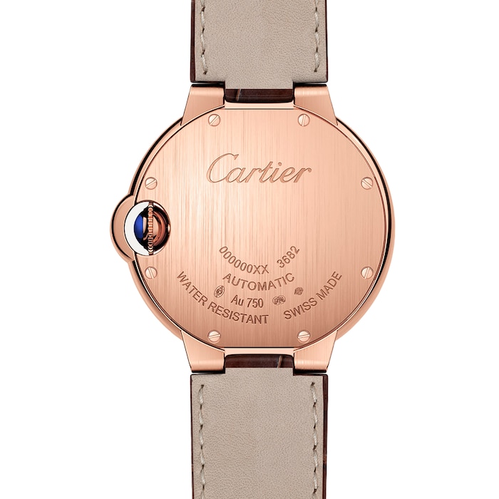 Cartier Ballon Bleu De Cartier Watch 33mm, Automatic Movement, Rose Gold, Leather