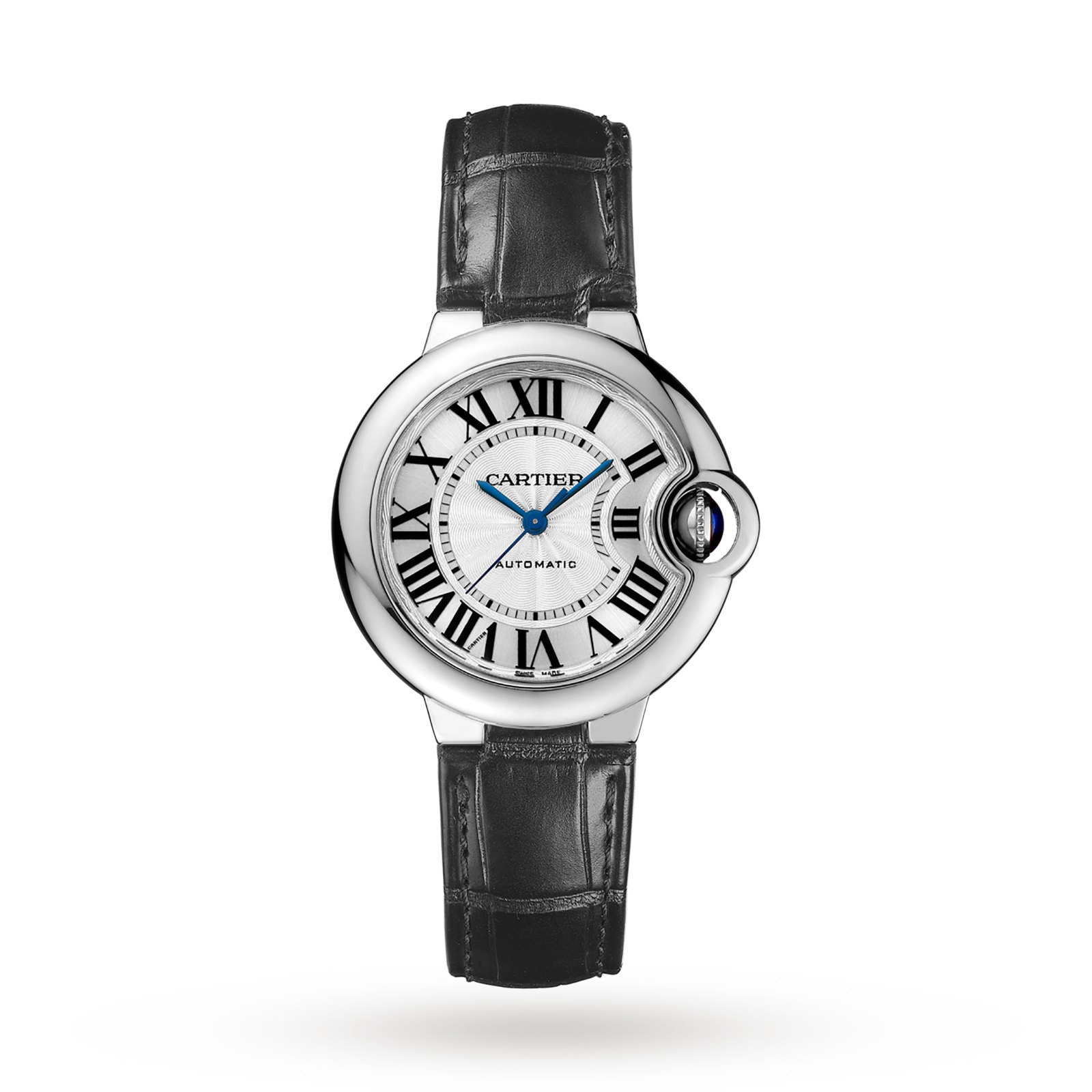 Cartier Ballon Bleu De Cartier Watch 33mm, Automatic Movement, Steel, Leather