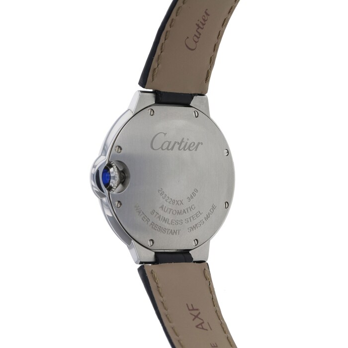 Cartier Ballon Bleu De Cartier Watch 33mm, Automatic Movement, Steel, Leather