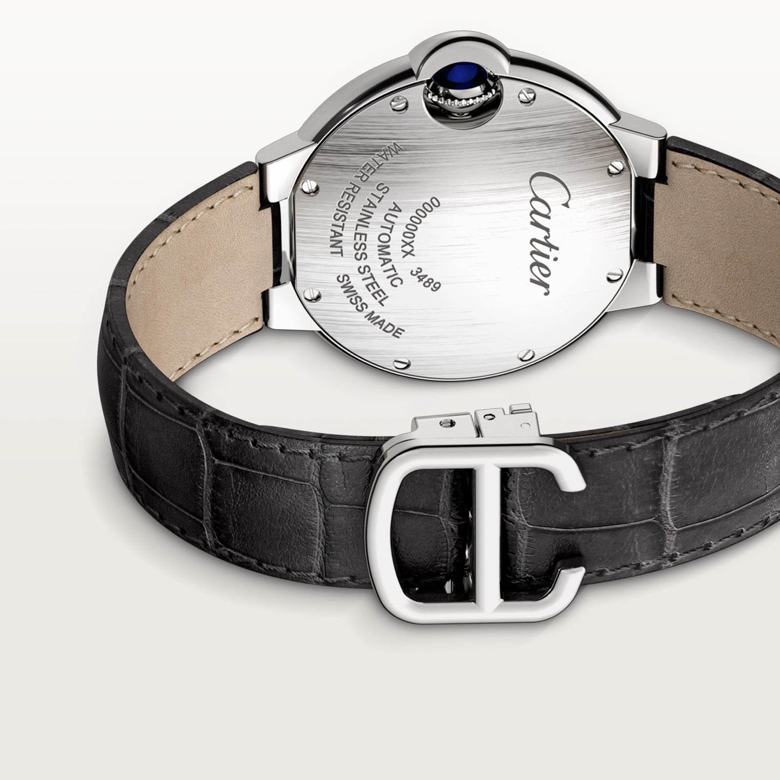 Cartier Ballon Bleu De Cartier Watch 33mm, Automatic Movement, Steel, Leather Cartier Ballon Bleu De Cartier Watch 33mm, Automatic Movement, Steel, Leather