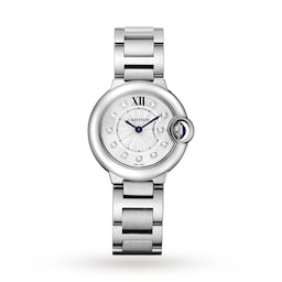 17310729 - Ballon Bleu De Cartier Watch 28mm, Quartz Movement, Steel, Diamonds