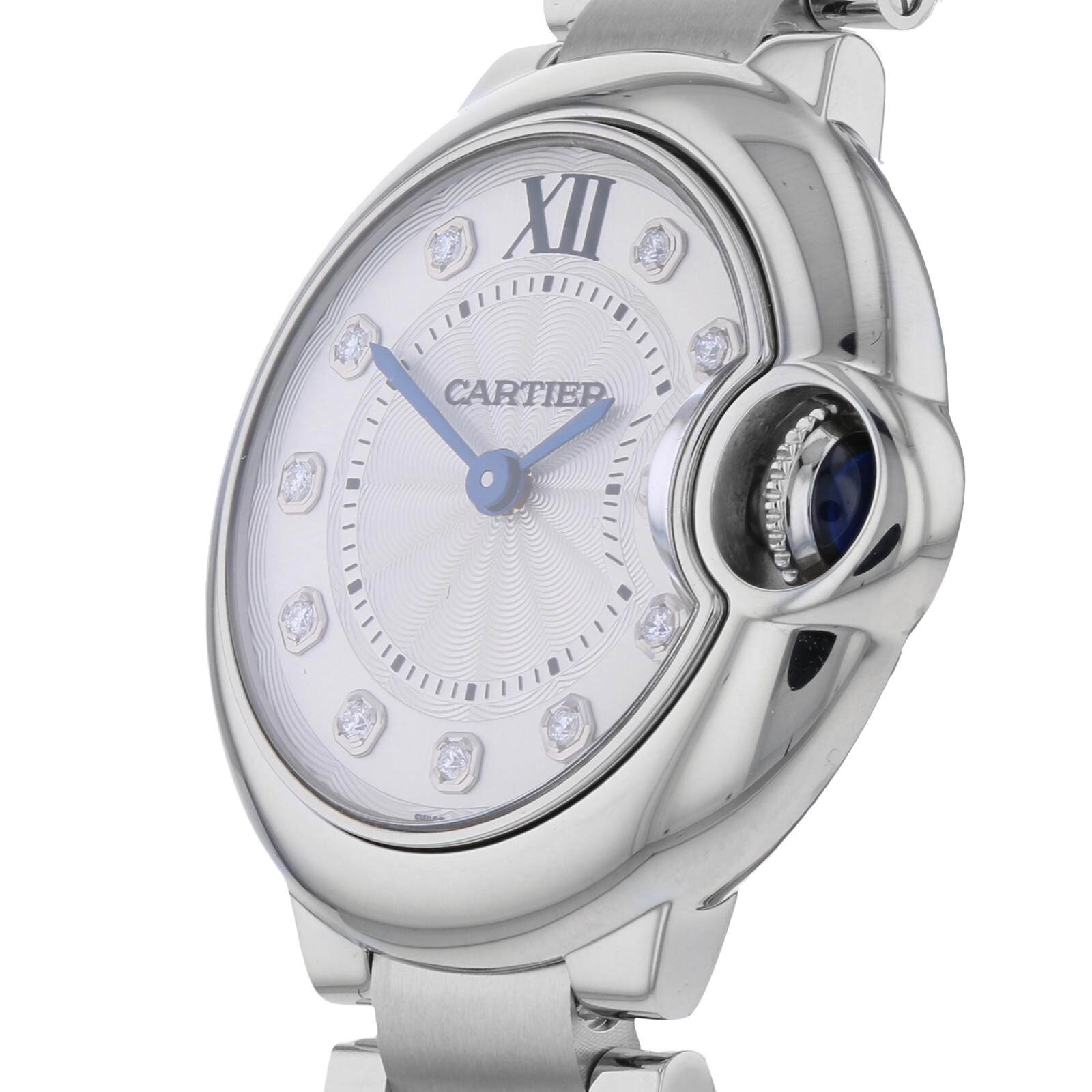 Cartier ballon clearance bleu 28mm diamond