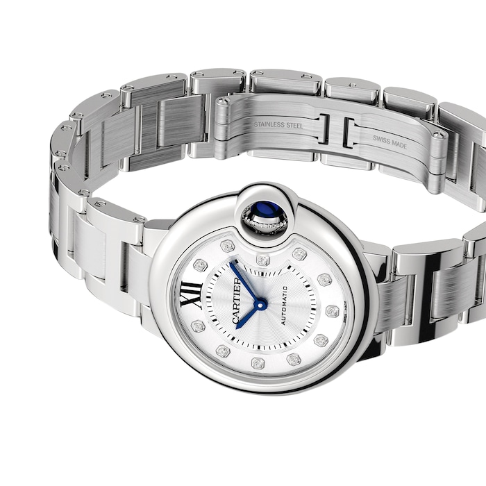 CARTIER Ballon Bleu de Cartier Automatic 33mm stainless steel and diamond  watch