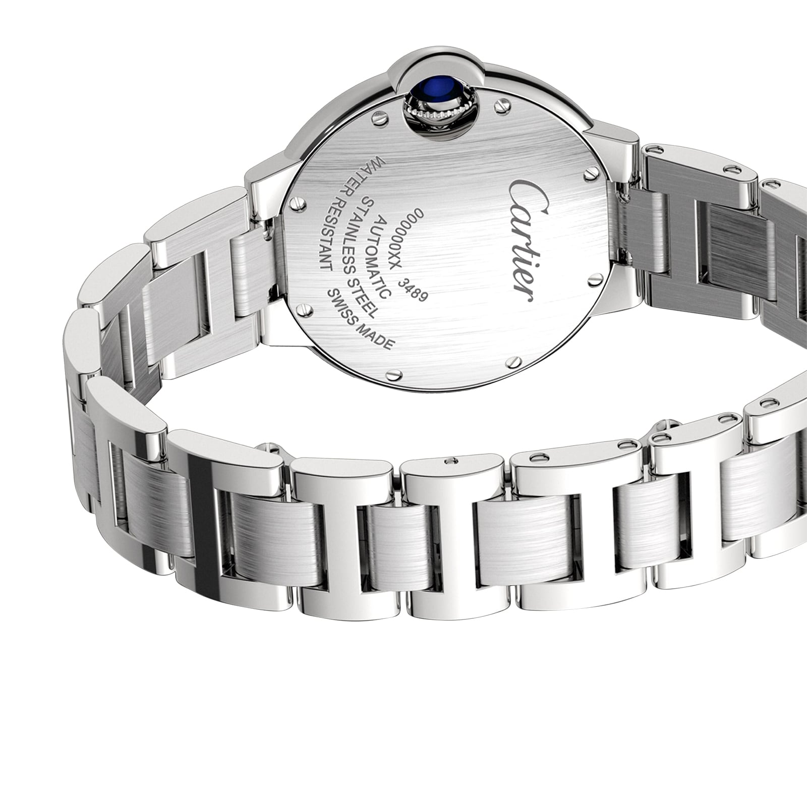 Cartier Ballon Bleu De Cartier Watch 33mm, Automatic Movement, Steel, Diamonds Cartier Ballon Bleu De Cartier Watch 33mm, Automatic Movement, Steel, Diamonds